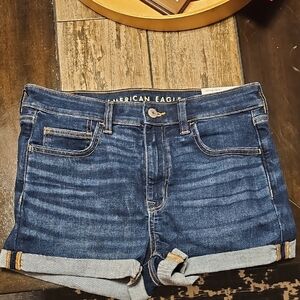 American Eagle Outfitters Blue Jean Shorts Classic Cuffed Style
